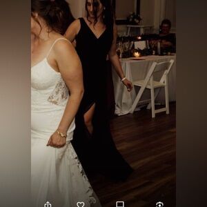 Black chiffon bridesmaid dress